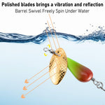 Dr.Fish 5pcs Spinner Blades with Hook(single or treble)  1/8-1/4oz