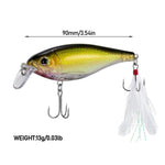 Dr.Fish 3pcs Lifelike  Minnow Lure 3.6" 0.45 oz