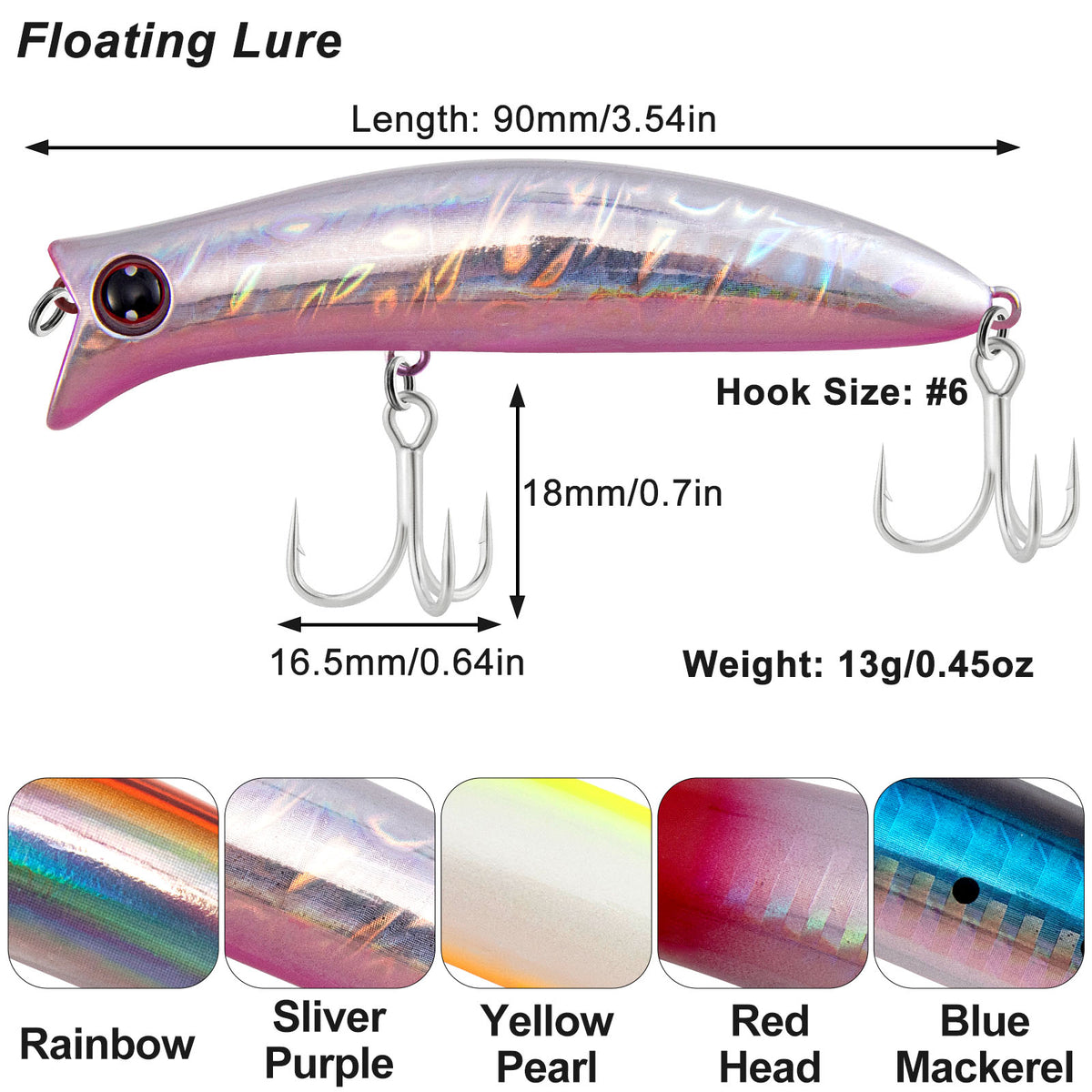 Dr.Fish Floating Lure 90/110mm Surface Minnow Lure