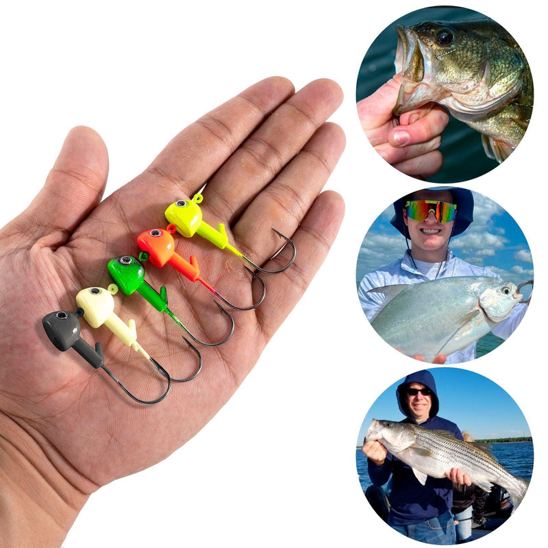 Dr.Fish 10pcs 3D Eyes Jig Head  1/8-1/2oz