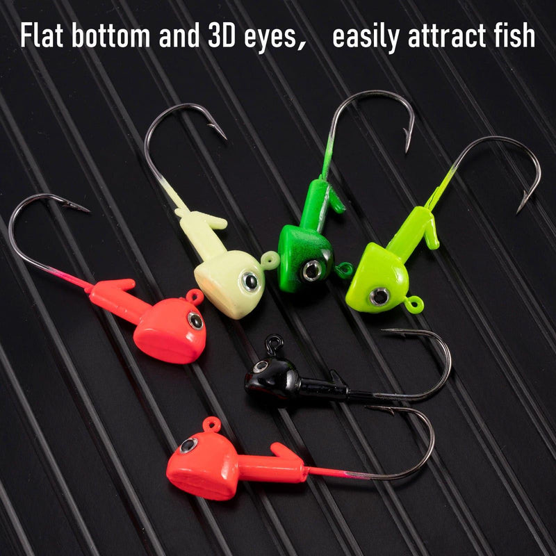 Dr.Fish 10pcs 3D Eyes Jig Head  1/8-1/2oz - Dr.Fish Tackles