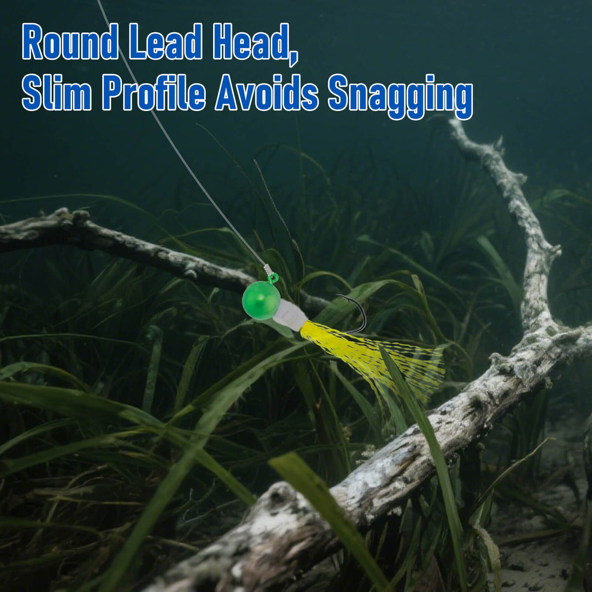 Dr.Fish 10pcs Crappie Marabou Jig heads 1/16oz-3/16oz