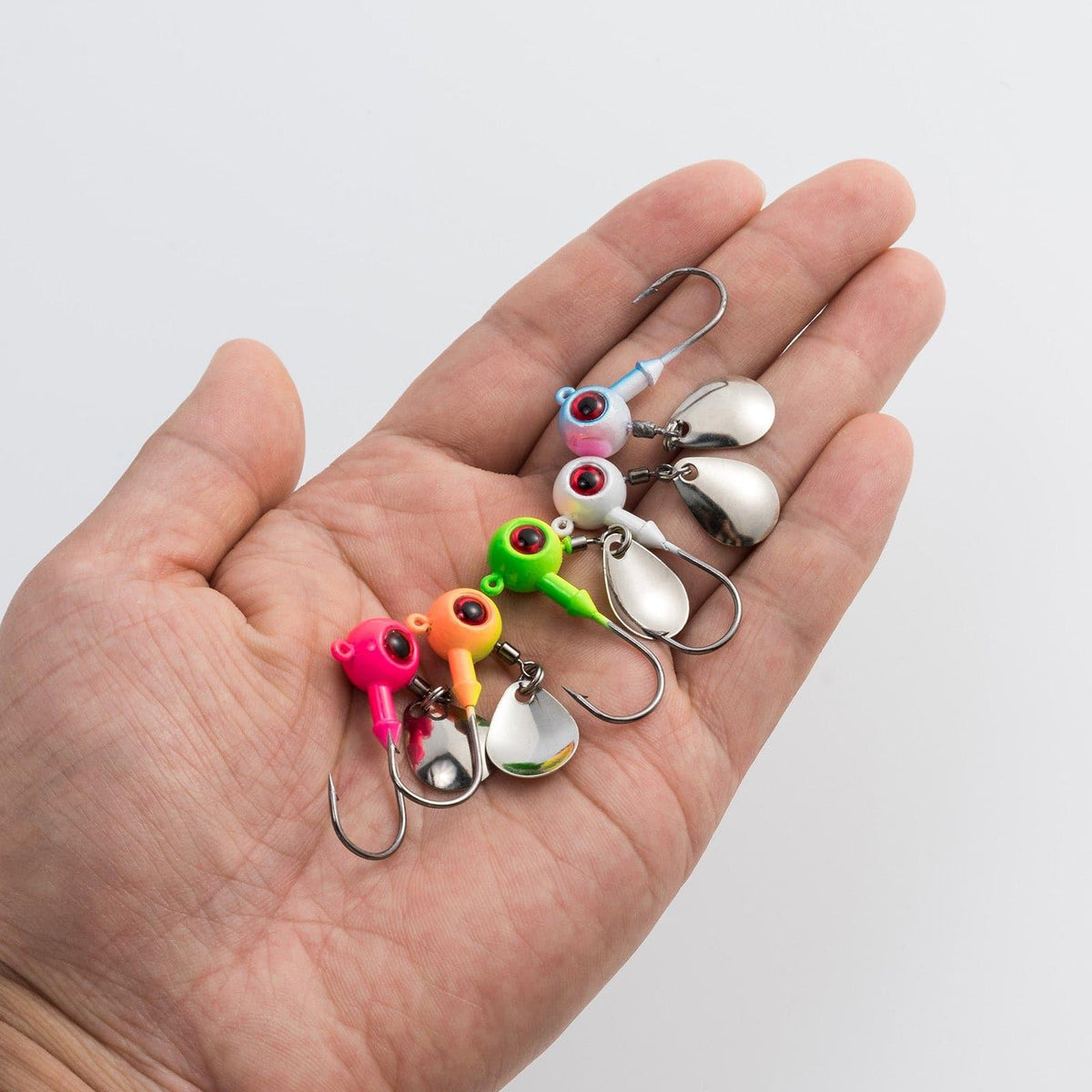 Dr.Fish 10pcs Underspin Jig Heads 1/8oz-1/4oz