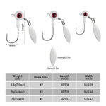 Dr.Fish 10pcs Underspin Jig Heads1/8oz-1/4oz