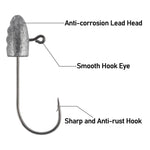 Dr.Fish 20 pcs Bullet design Jigs 0.85-1.29'' 1/32oz-1/7oz