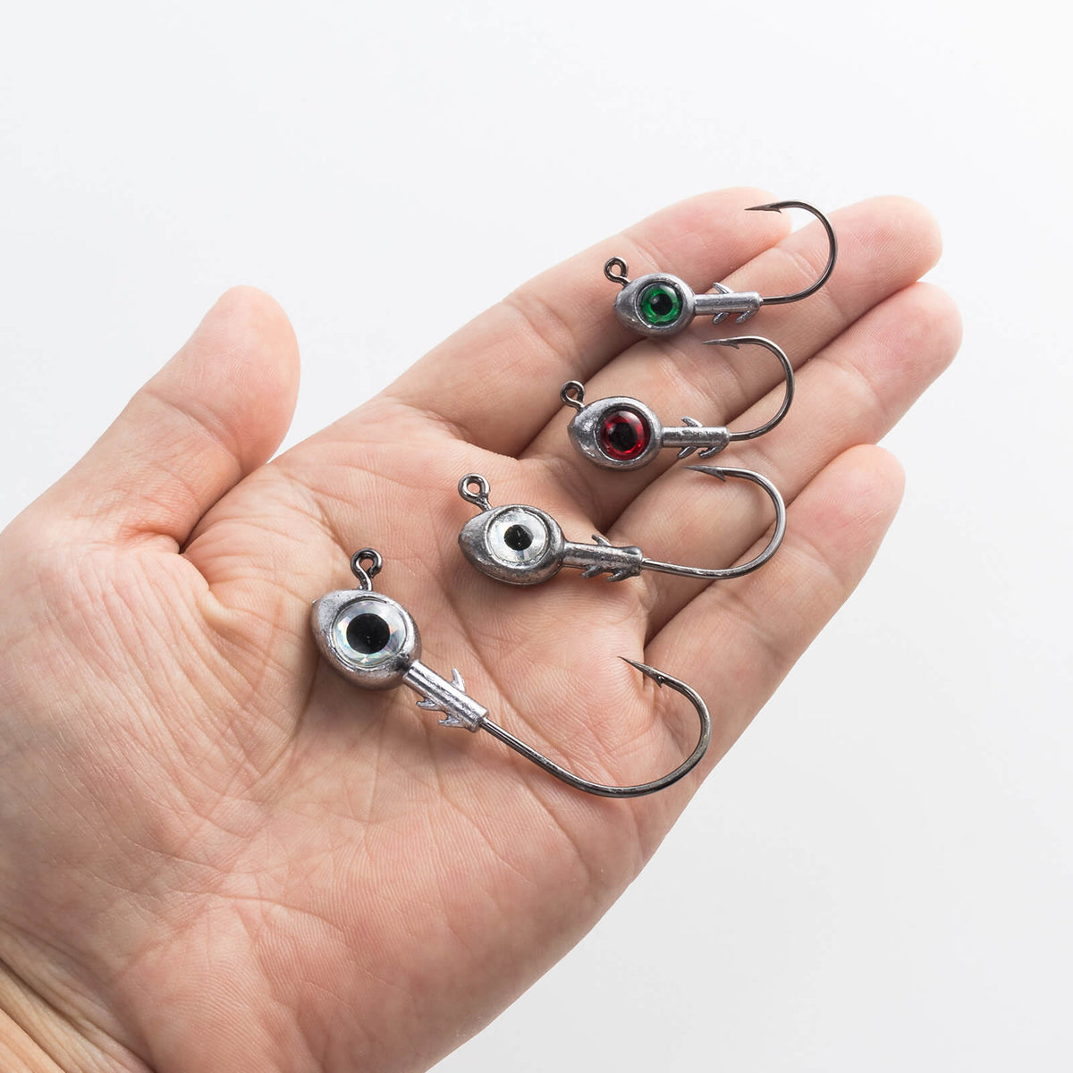 Dr.Fish 10 pcs 3D Jigs Heads 1/2oz-3/16oz