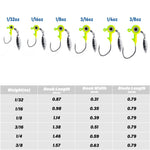 Dr.Fish 10pcs Underspin Jig Heads with Spinner Blade 1/32-3/8oz