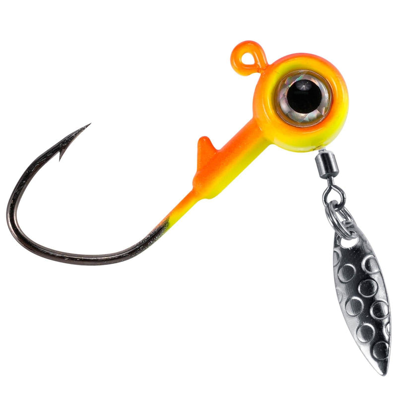 Dr.Fish 10pcs Underspin Jig Heads with Spinner Blade 1/32-3/8oz