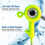 Dr.Fish 10pcs Underspin Jig Heads with Spinner Blade 1/32-3/8oz