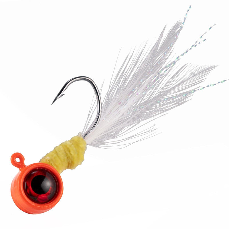 Dr.Fish 10pcs Marabou Feather Jigs 1/16oz 1/8oz 3/16oz 1/4oz