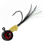 Dr.Fish 10pcs Marabou Feather Jigs 1/16oz 1/8oz 3/16oz 1/4oz
