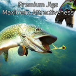 Dr.Fish 10pcs Marabou Feather Jigs 1/16oz 1/8oz 3/16oz 1/4oz