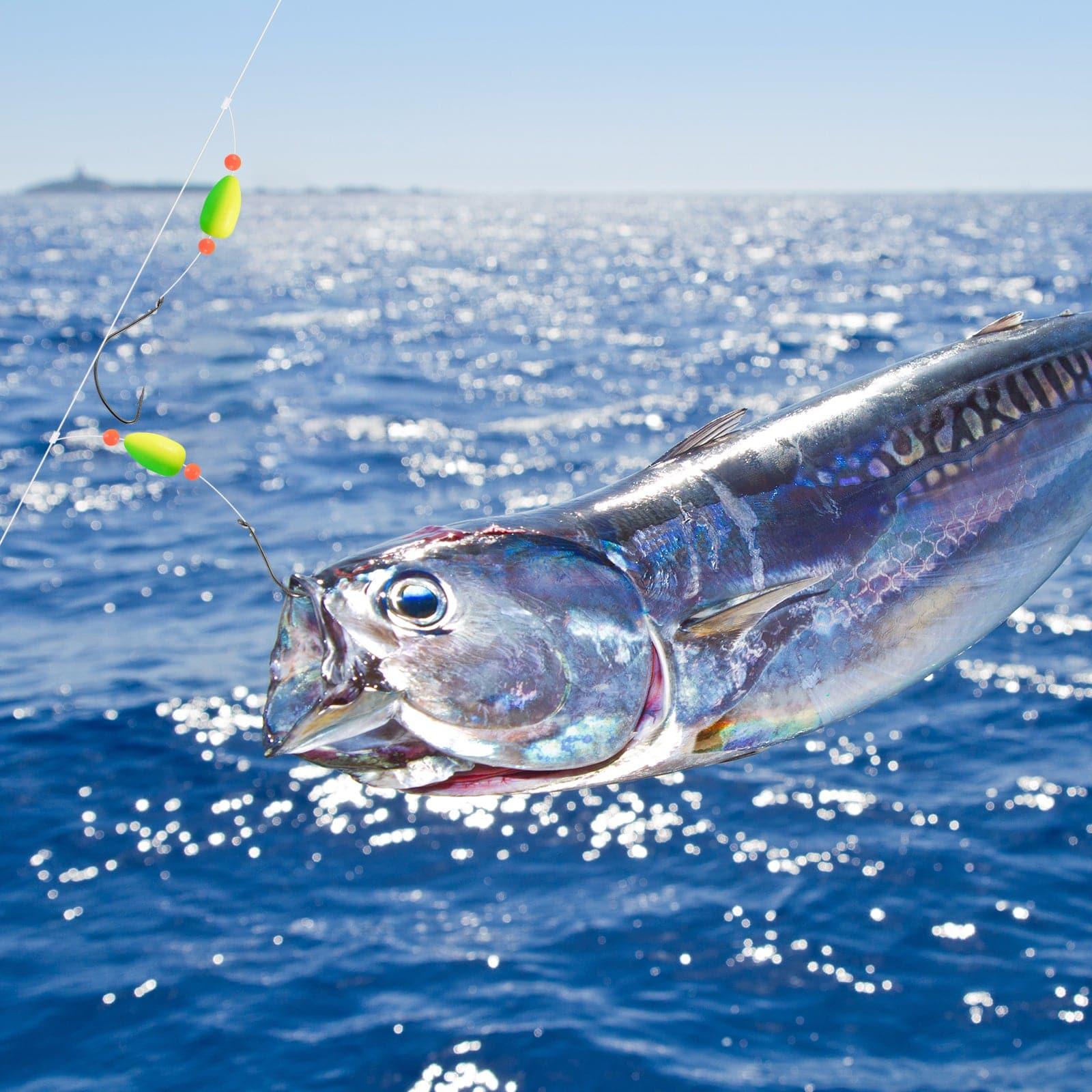 Dr.Fish 100 Pack Fishing Rig Floats Pompano Floats Walleye Rig Lure Making Accessories Surf Fishing Foam Bobbers Snell Float