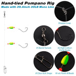 Dr.Fish 5pcs Pompano Rigs Surf Fishing Rigs