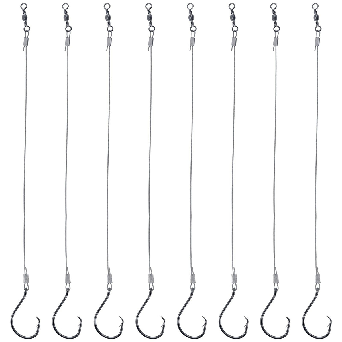 Dr.Fish 30pcs  Circle Hooks Wire Leaders