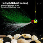 Dr.Fish 5pcs Bucktail Jigs 0.07-0.18oz