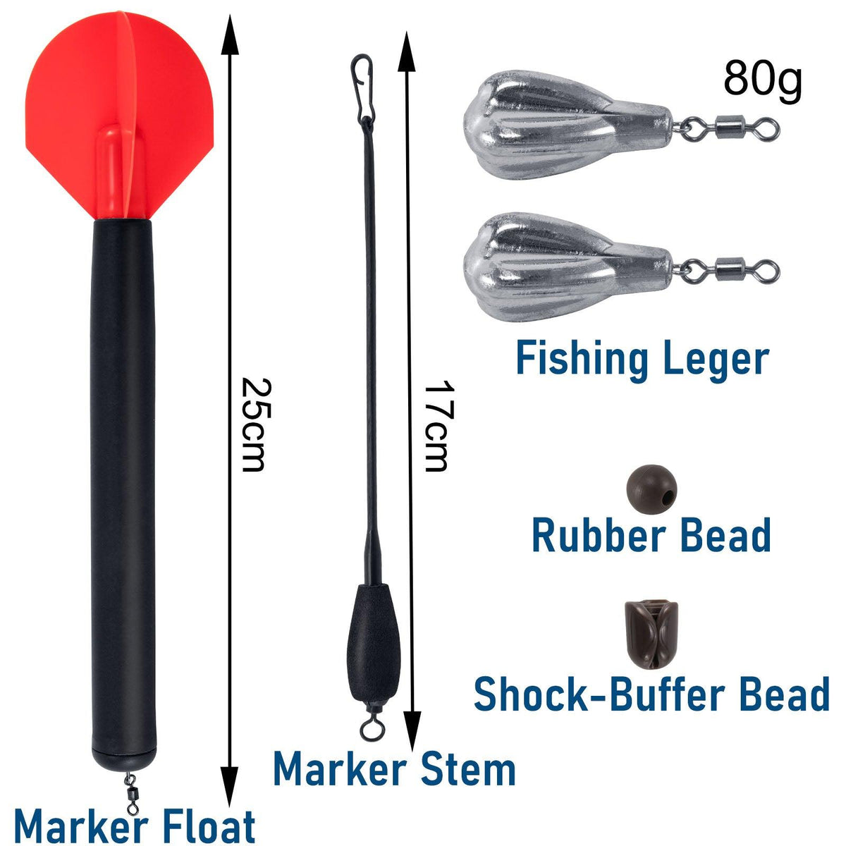 Dr.Fish Marker Float Kit with 80g Ledger and Marker Stem - Dr.Fish Tackles