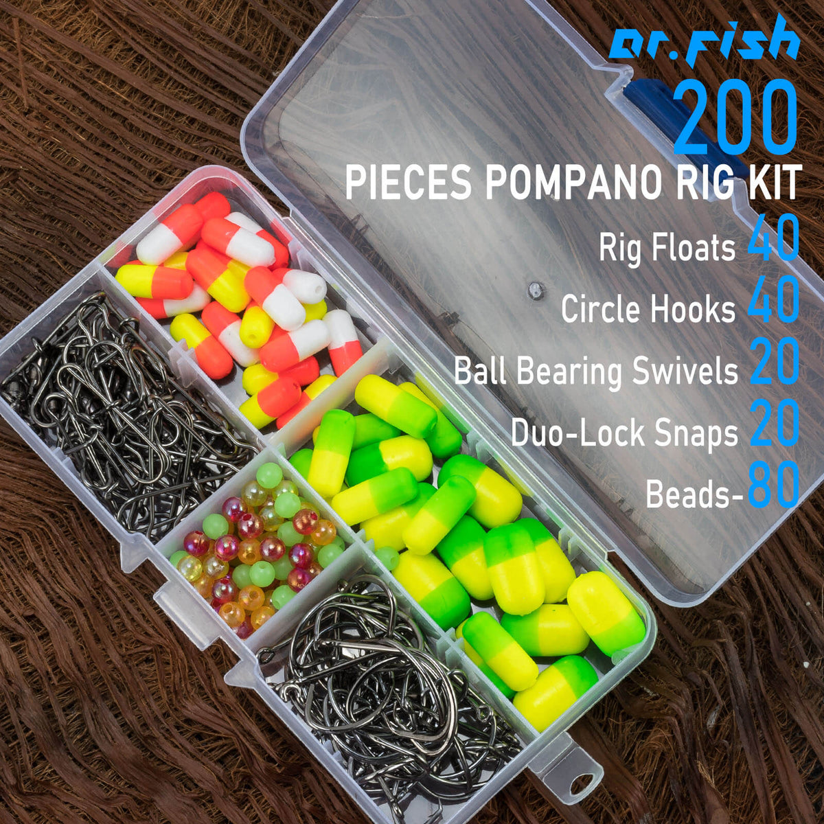 Dr.Fish 200pcs Pompano Rig Making Kit - E2