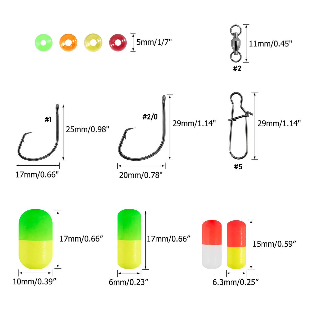 Dr.Fish 200pcs Pompano Rig Making Kit - E2