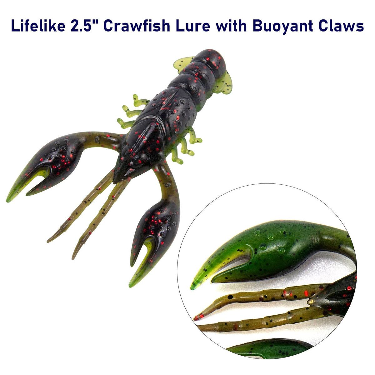 Dr.Fish 8pcs  Plastic Crawfish Soft Lure 2.5''