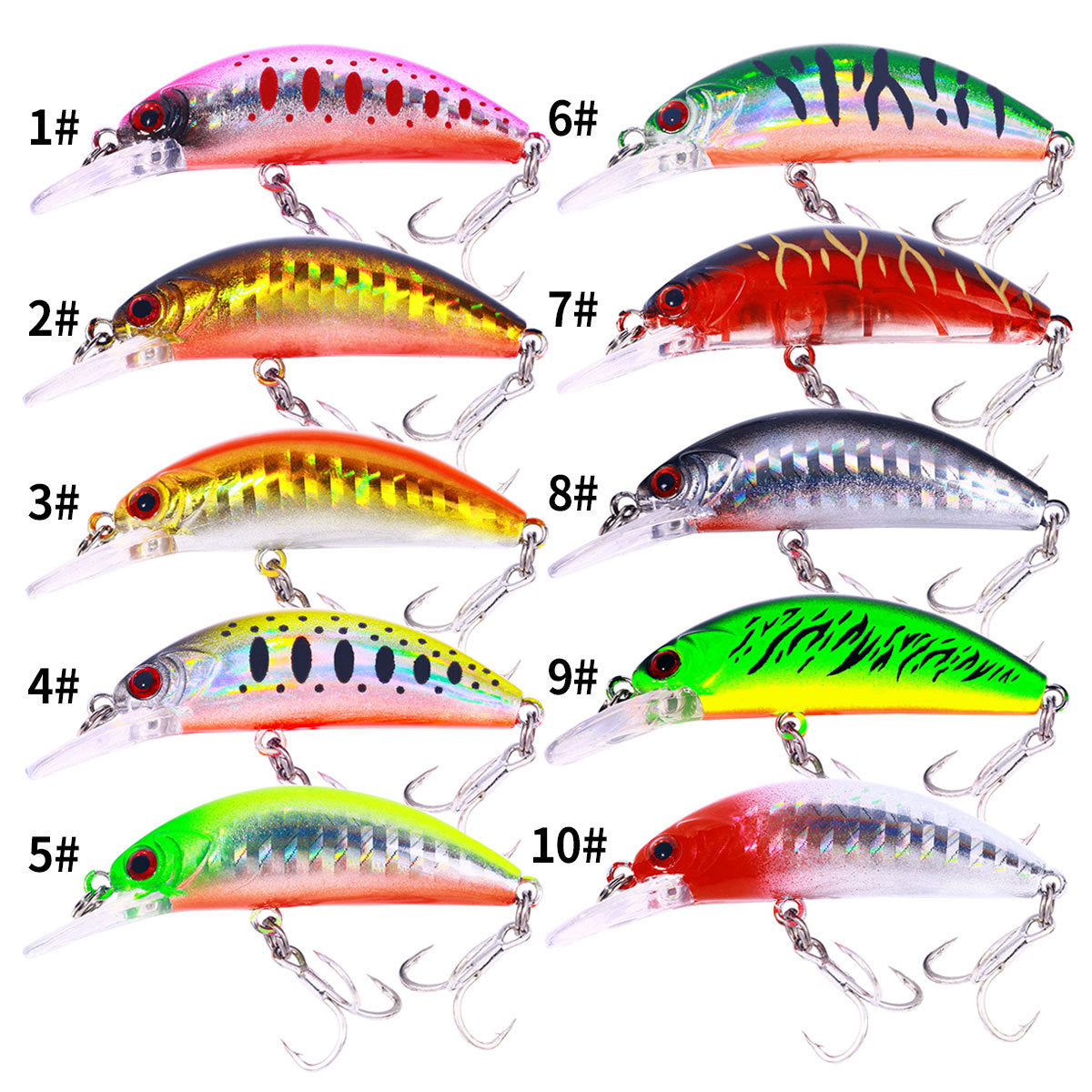 Dr.Fish Minnow Bass Fishing Lures 6.2cm 5.5g