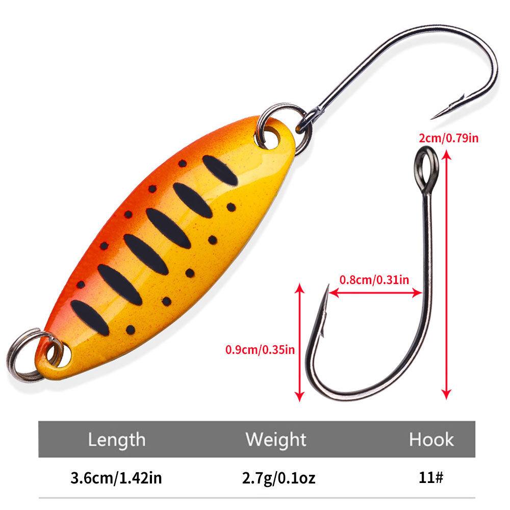 Dr.Fish 3pcs Colorful Fishing Spoon Lures 1/10oz