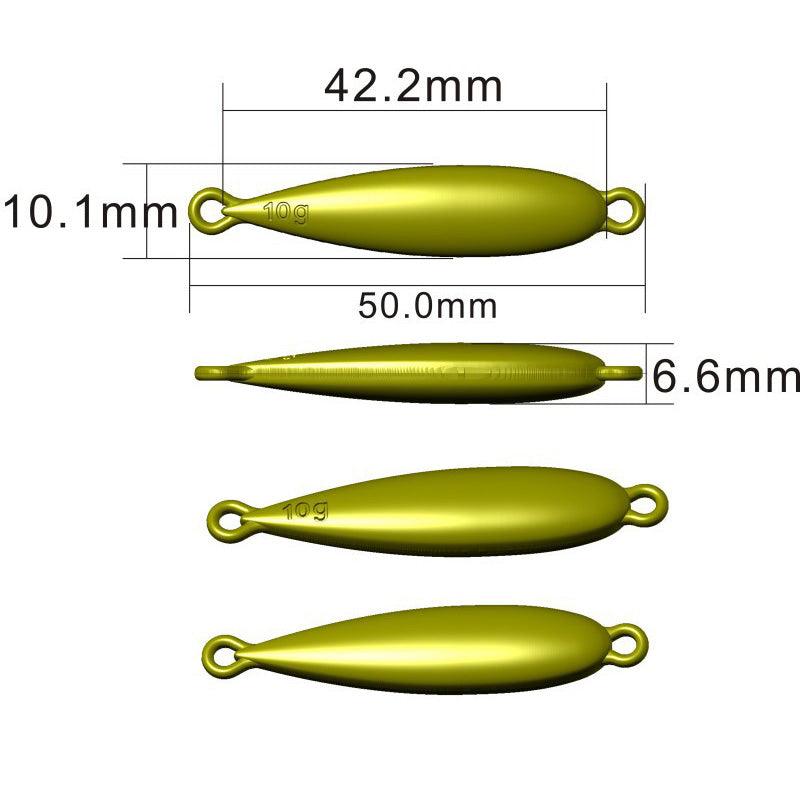 Dr.Fish Aluminum Alloy Drop-shaped Fishing Weight 3.2-20g,33-63mm - Dr.Fish Tackles