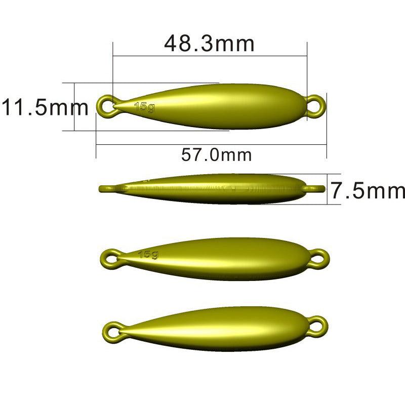 Dr.Fish Aluminum Alloy Drop-shaped Fishing Weight 3.2-20g,33-63mm - Dr.Fish Tackles