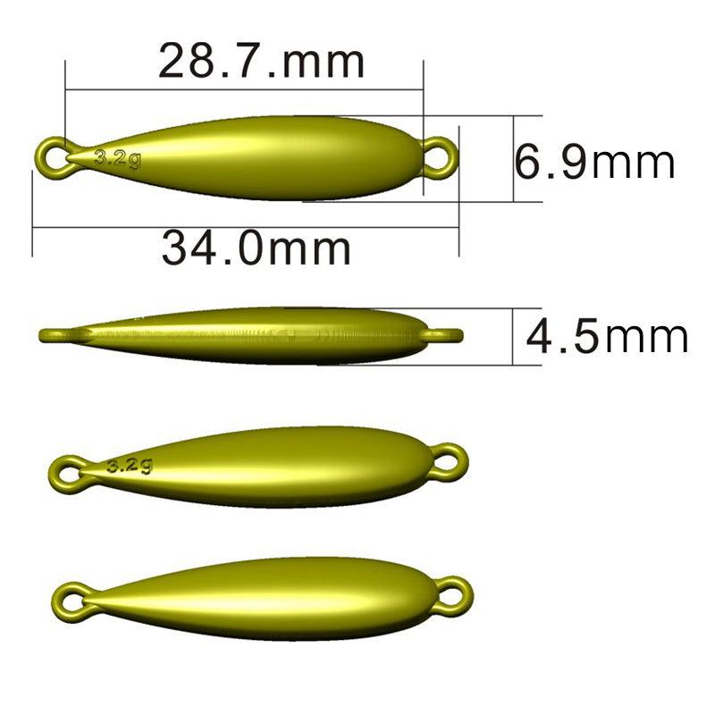 Dr.Fish Aluminum Alloy Drop-shaped Fishing Weight 3.2-20g,33-63mm - Dr.Fish Tackles