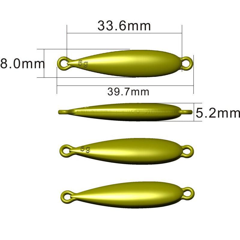 Dr.Fish Aluminum Alloy Drop-shaped Fishing Weight 3.2-20g,33-63mm - Dr.Fish Tackles