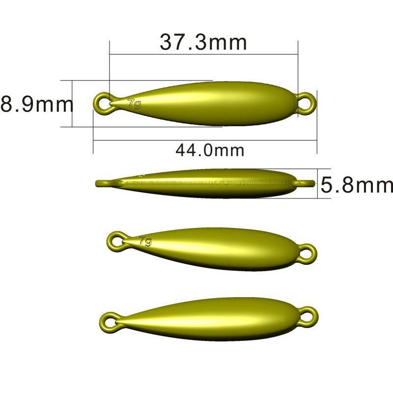 Dr.Fish Aluminum Alloy Drop-shaped Fishing Weight 3.2-20g,33-63mm - Dr.Fish Tackles