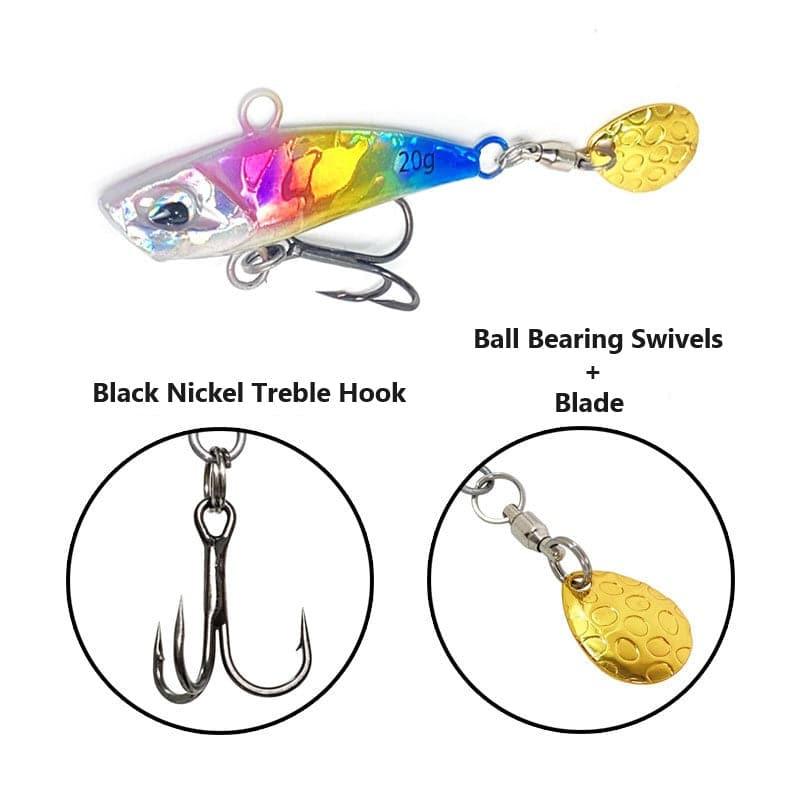 Dr.Fish 2pcs Colorful Fishing Spoons Lures 7-20g