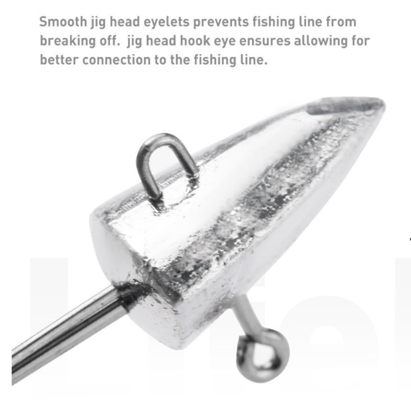 Dr.Fish 5pcs Fishing Jigs Barb Hook Kit 3.5g 5g 7g
