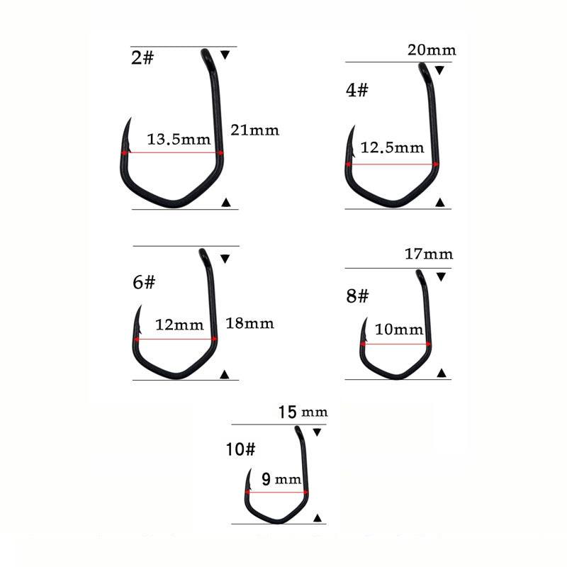 Dr.Fish 10pcs Carp Hooks 2#-10#