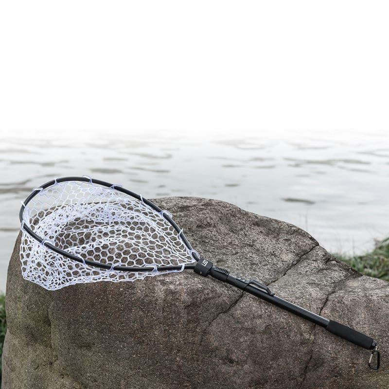 Dr.Fish Foldable Soft Rubber Mesh Trout Net