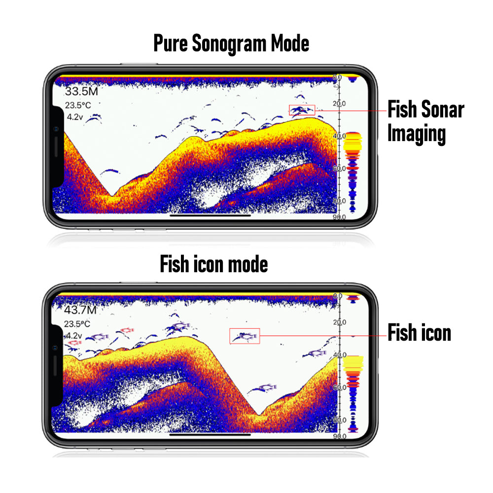 Dr.Fish Portable Fish Depth Finder Cell Phone Wireless Sonar