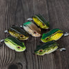 Dr.Fish 6pcs 3D Frog Soft Bait with Hook and Spinner  2''