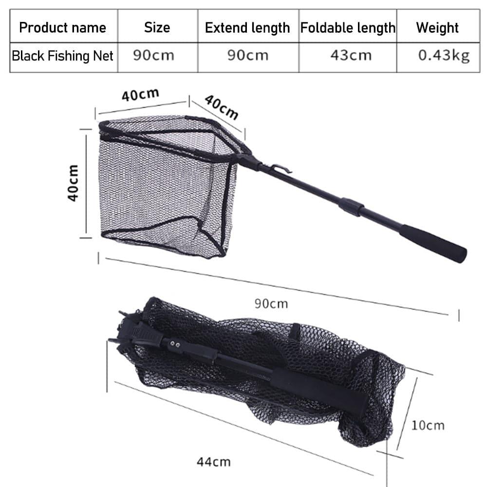 Dr.Fish Foldable Fishing Net  with Pole Handle 2.95ft - Dr.Fish Tackles