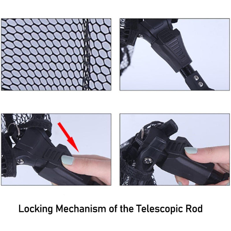 Dr.Fish Foldable Fishing Net  with Pole Handle 2.95ft
