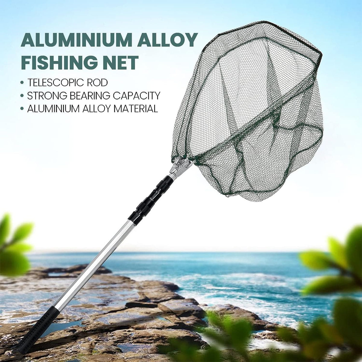 Dr.FIsh Foldable Fishing Landing Net for Bird Fish Catch 1.5-2.1M