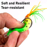 Dr.Fish 5pcs 3D Eyes Frog Soft Lures 5-12g