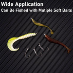 Dr.Fish 10pcs Fishing Weighted Wacky Hooks 0.02-0.045oz