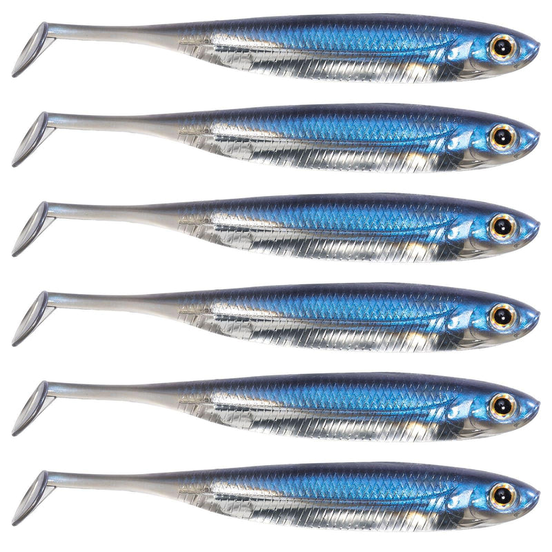 9 fishing lure soft plastic blue and white Party Minnow - Pro Shad The Mold Craft Wide Range lure caught an incredible 1 ElaZtech Plastics