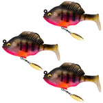 Dr.Fish 3pcs  PaddleTail Plastic Lure 3.15'' 0.6oz