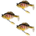 Dr.Fish 3pcs  PaddleTail Plastic Lure 3.15'' 0.6oz