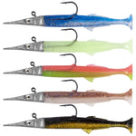 Dr.Fish 5pcs Sandeel Soft Fishing Lures 4.52'' 0.49oz