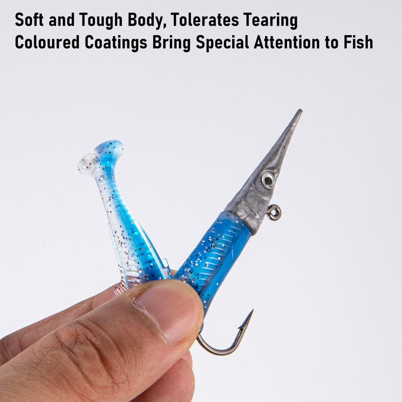 Dr.Fish 5pcs Sandeel Soft Fishing Lures 4.52'' 0.49oz