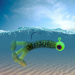 Dr.Fish 10 pcs Paddle Tail Soft Baits 1-1/2''