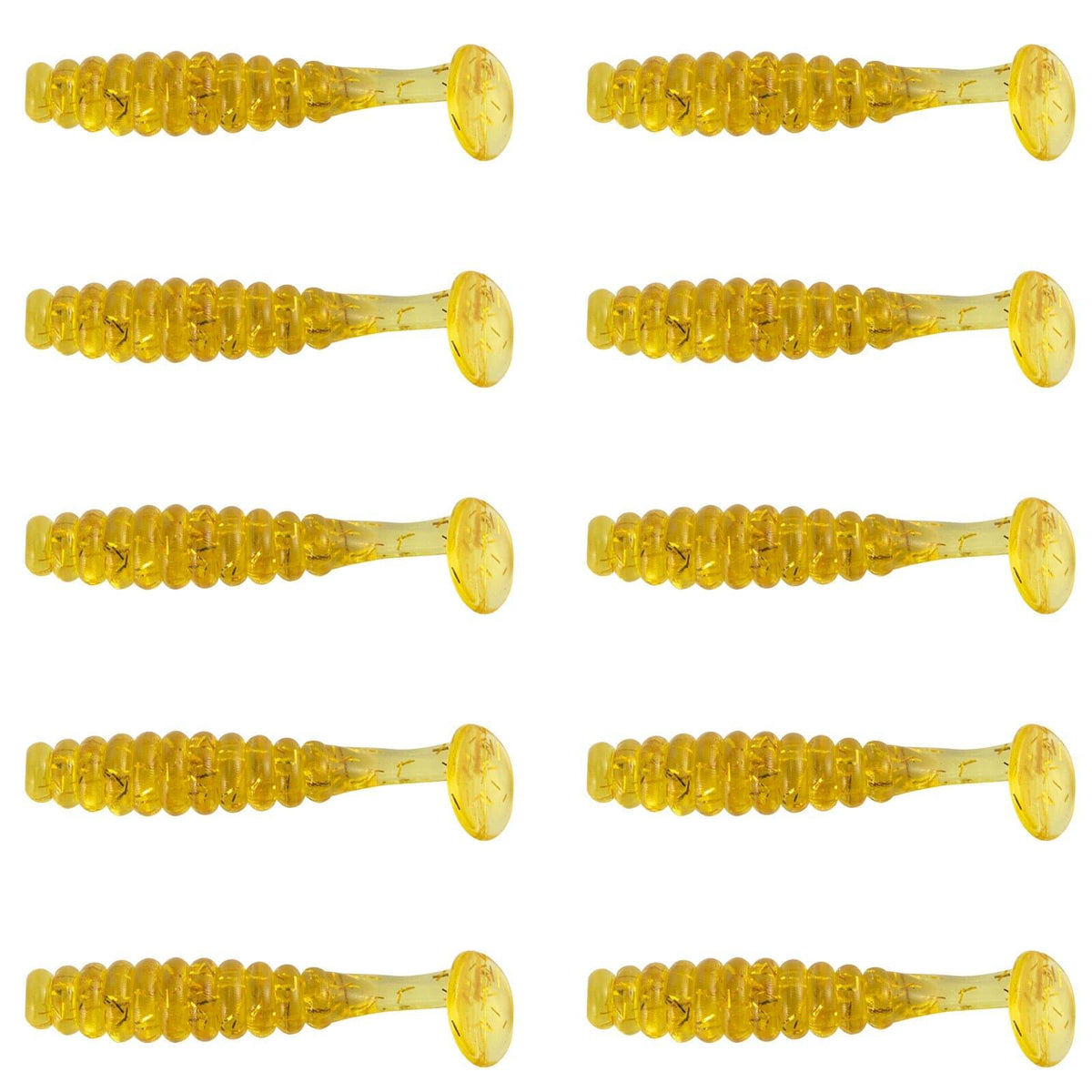 Dr.Fish 10 pcs Paddle Tail Soft Baits 1-1/2''