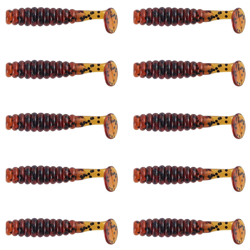 Dr.Fish 10 pcs Paddle Tail Soft Baits 1-1/2''